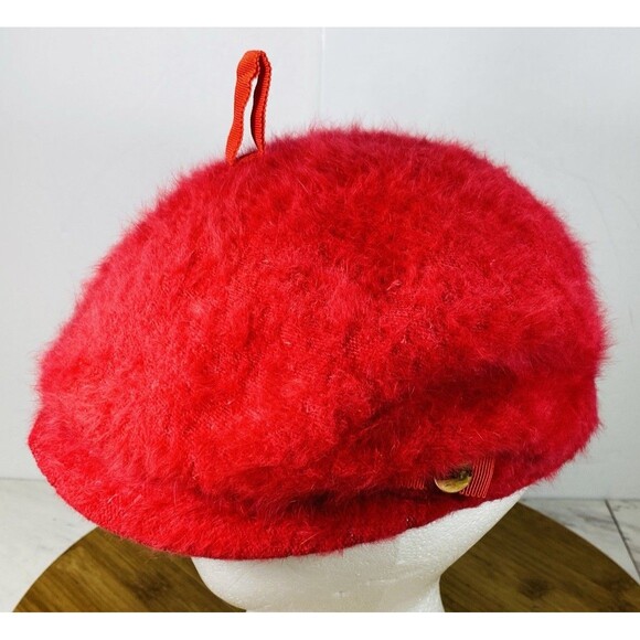 Vintage Women Furgora Mayfair KANGOL Hat Made In England One Size Red